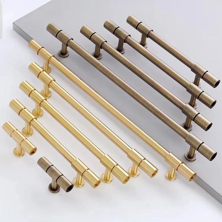 Antique Bronze Cabinet Handle - Art Deco T-Bar