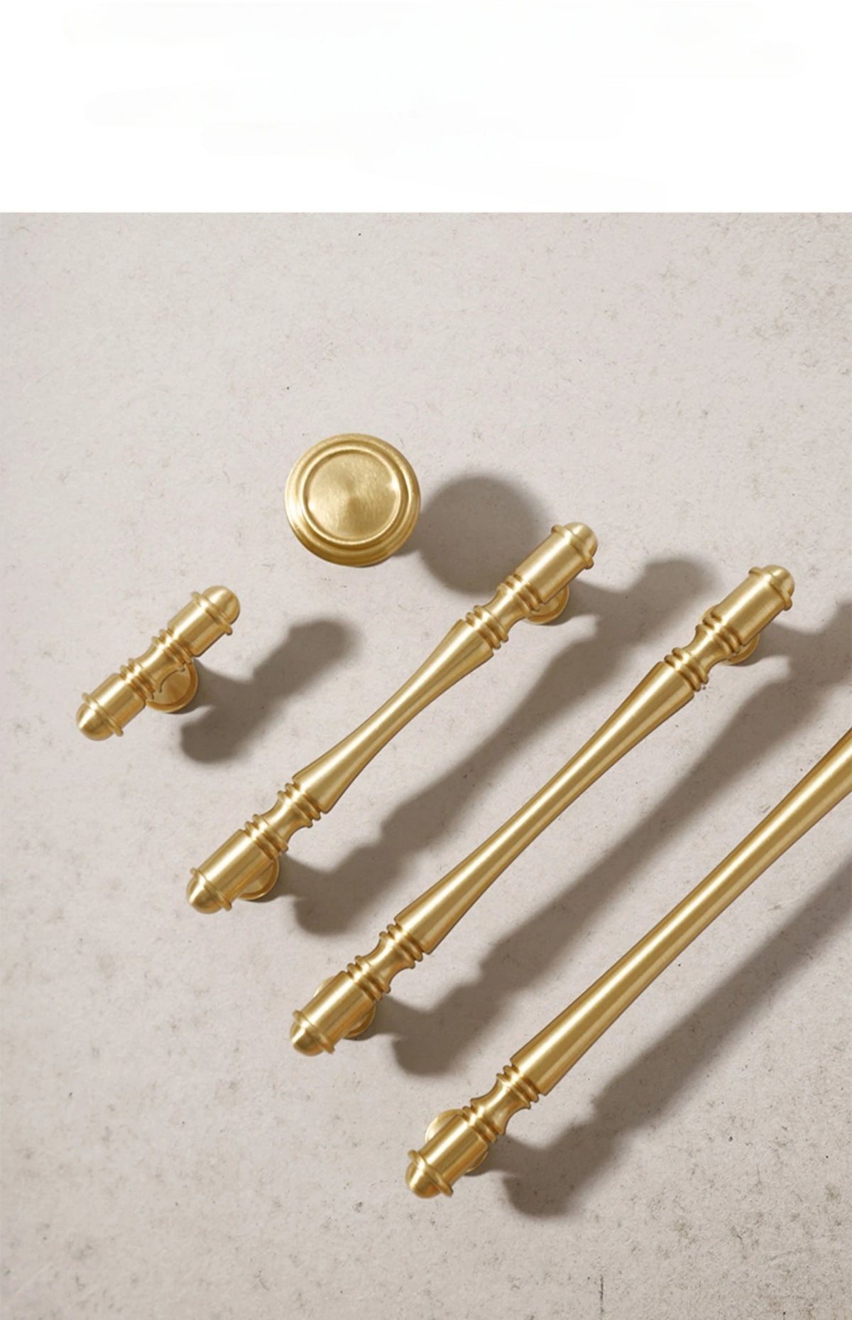 Elegant Gold Cabinet Handles – Solid Brass Knobs – 3.78"-6.3"
