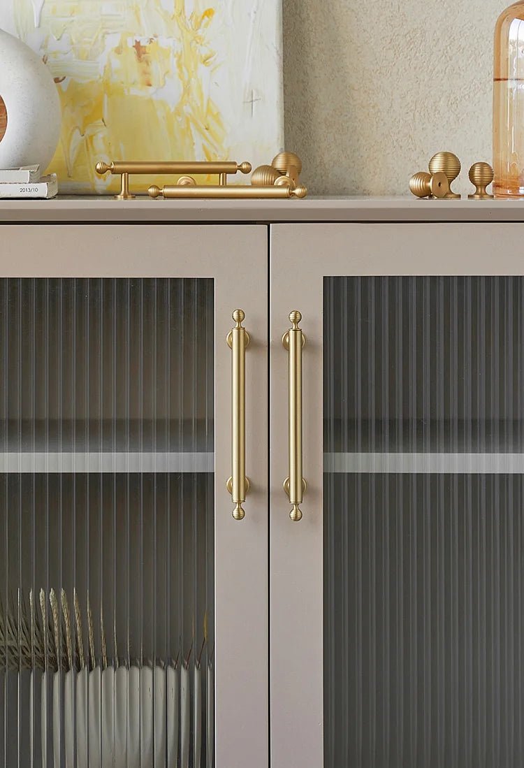 Round and Bar Brass Pulls for Cabinets and Drawers