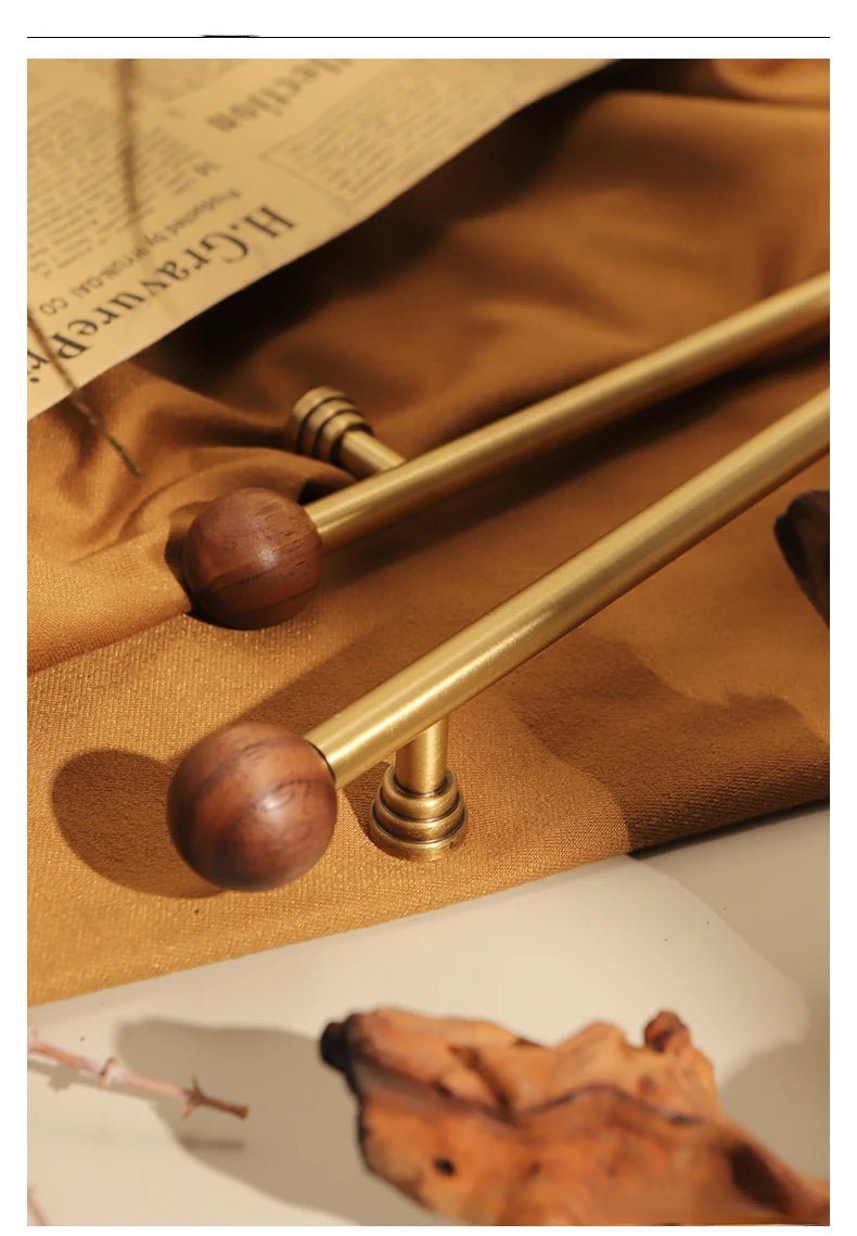 Antique Brass Cabinet Bar Handle – 16" Appliance Pull