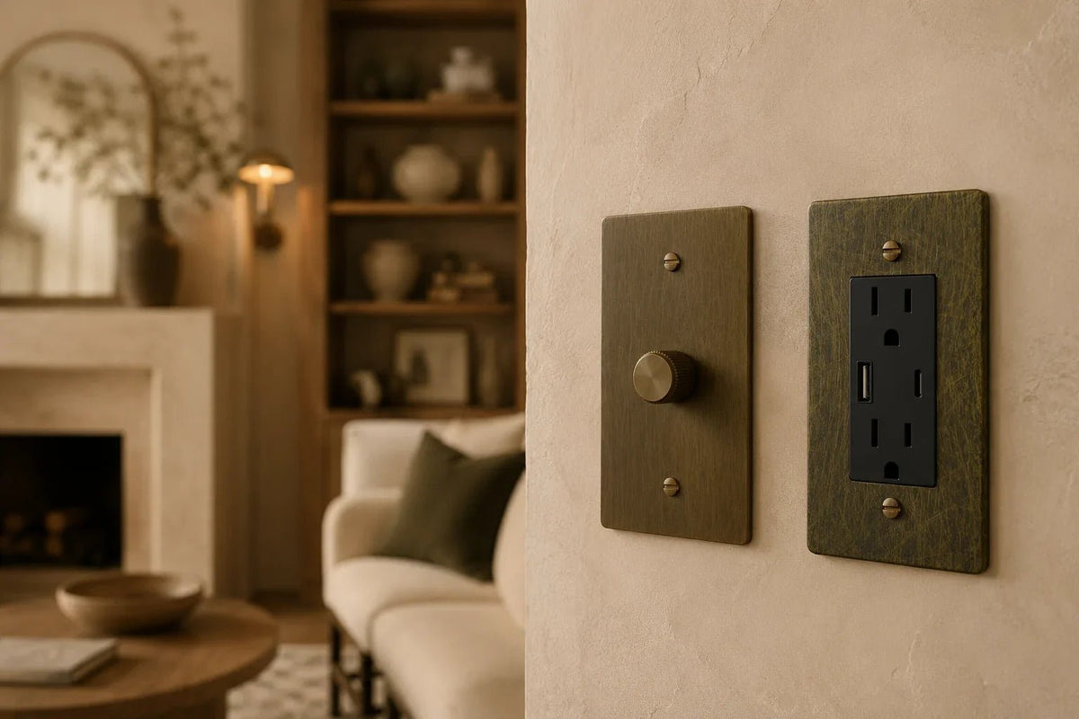 Antique Brass Switch Plates and Outlet Covers