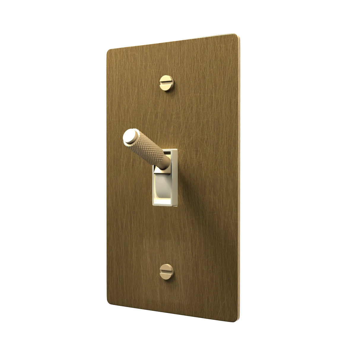 1 gang aged brass toggle light switch