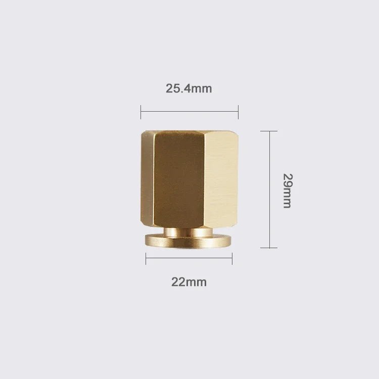 Geometric Brass Handle – 5 Inch Hex Pull