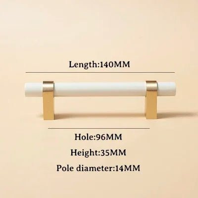 Durable Pink Wood & Brass Handles – 5" Pulls for Stylish Furniture
