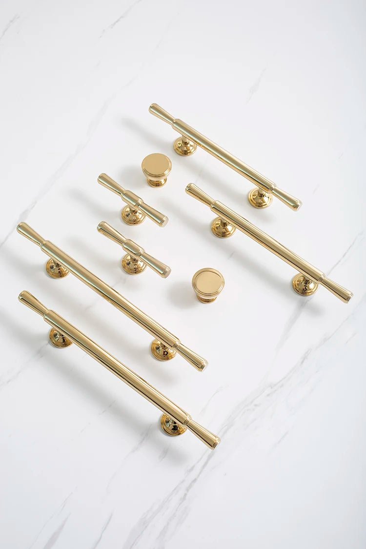 6.3 Inch Solid Brass Cabinet Knob in Bright Gold  
