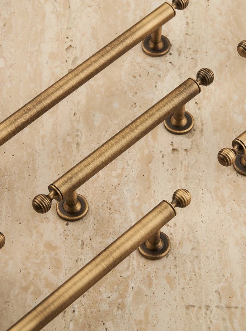 Sleek Vintage Bronze Brass Knobs – 6.3 Inch Round Drawer Pulls