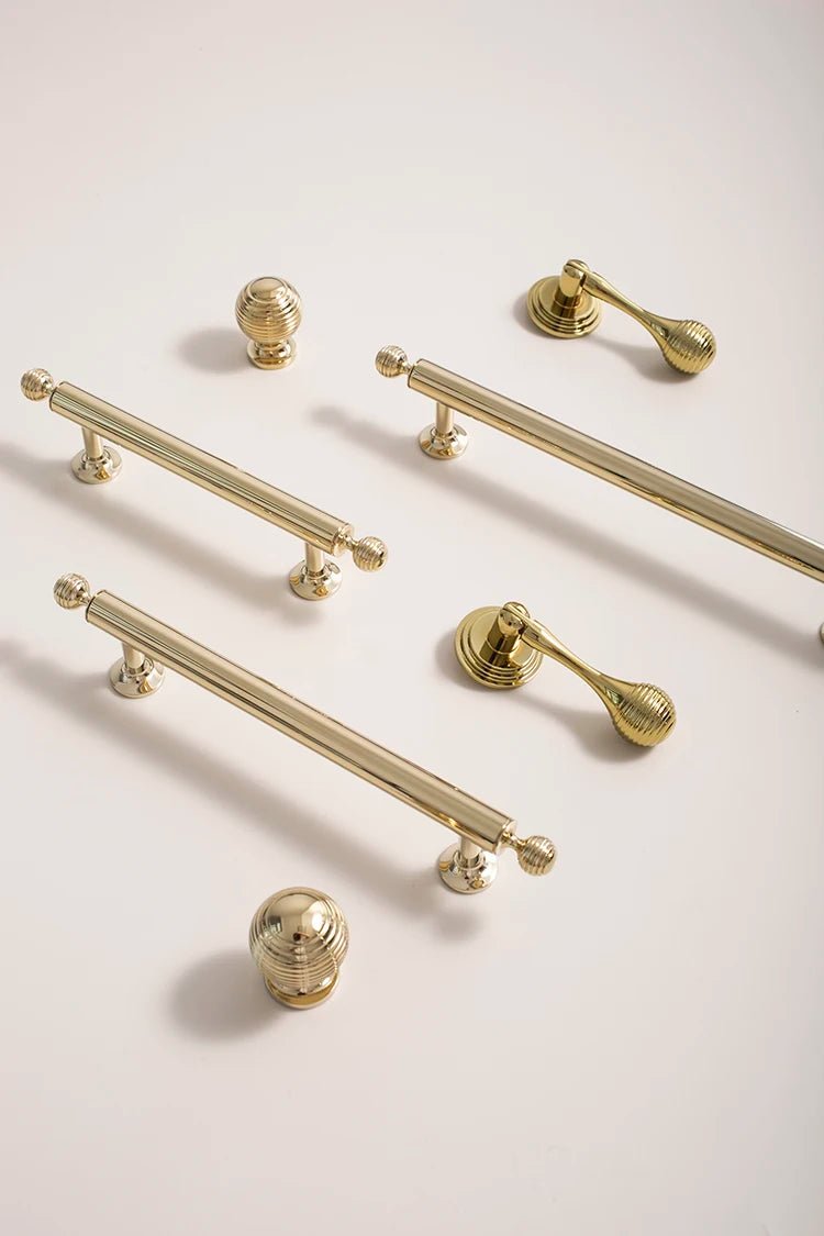 High-Quality European Gold Brass Knobs – 6.3" Pull Handles for Furniture
