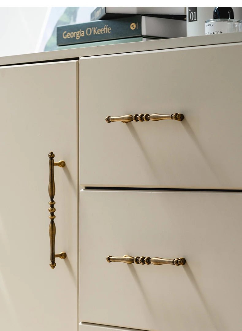 Gold Brass Cabinet Handle – 6.3" Vintage Pull