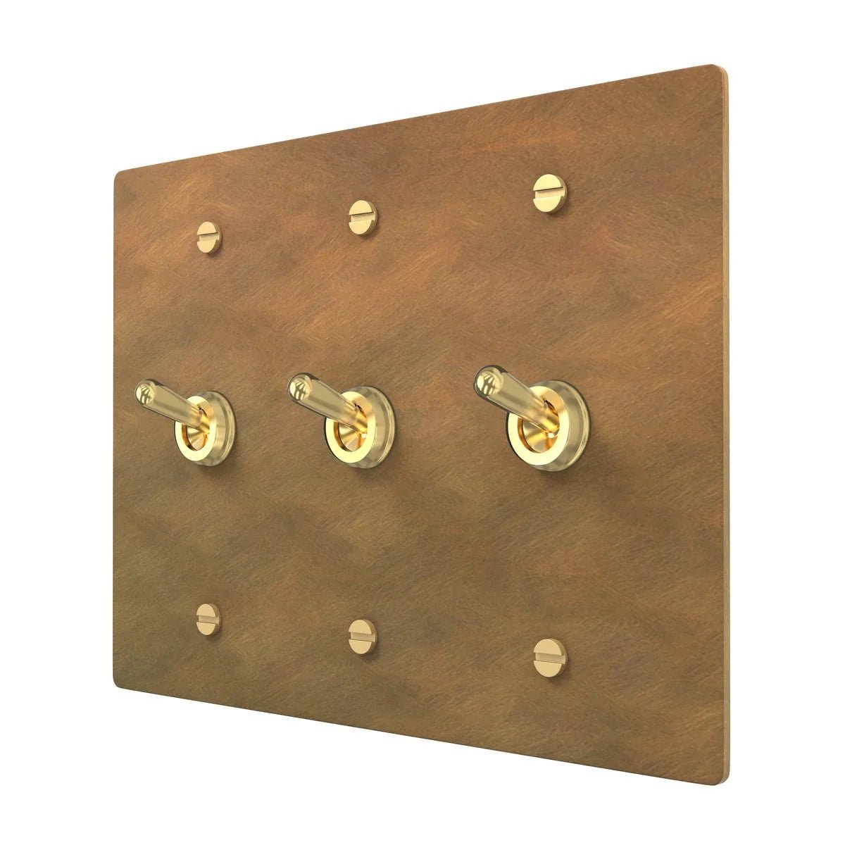 Stylish Brass Switch - Retro Toggle Function