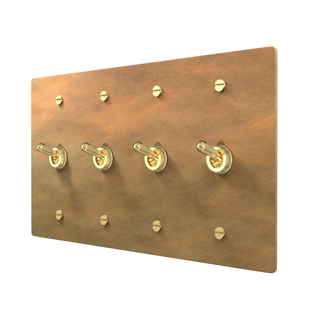 Vintage Brass Switch - Retro Toggle Plate