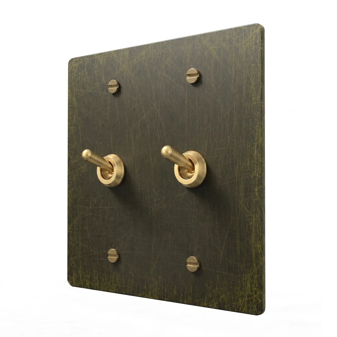 PlatePrestige Retro Toggle Switch 2-Gang