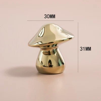 Sleek PVD Gold Mushroom Shape Brass Pulls for Stylish Cabinets