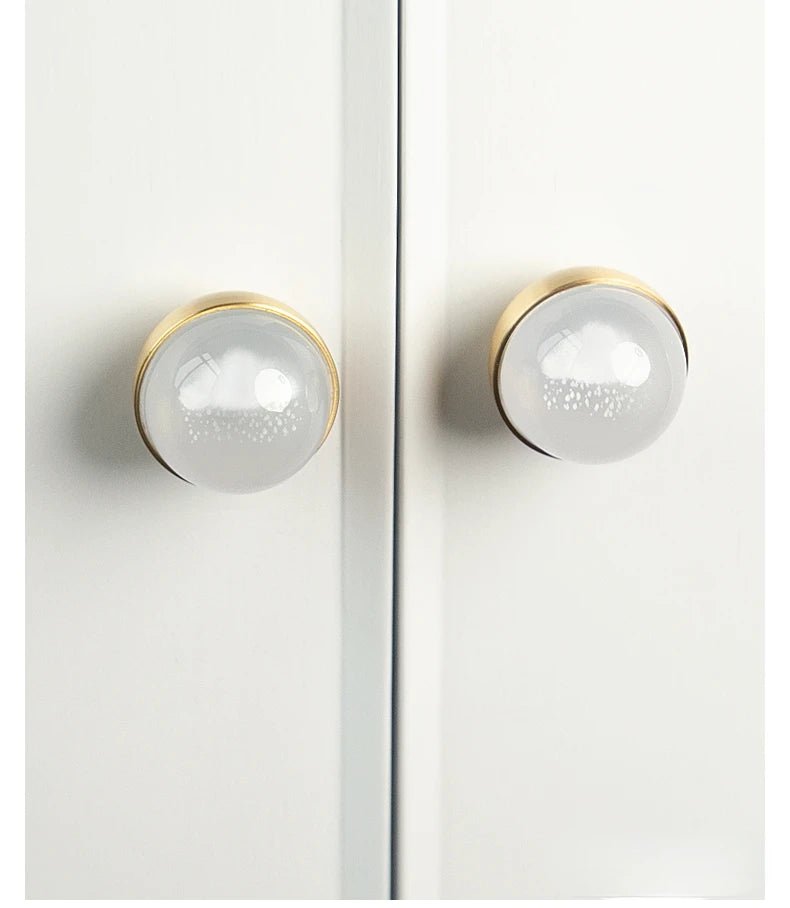 Modern Ball Knobs – Acrylic & Brass Drawer Pulls