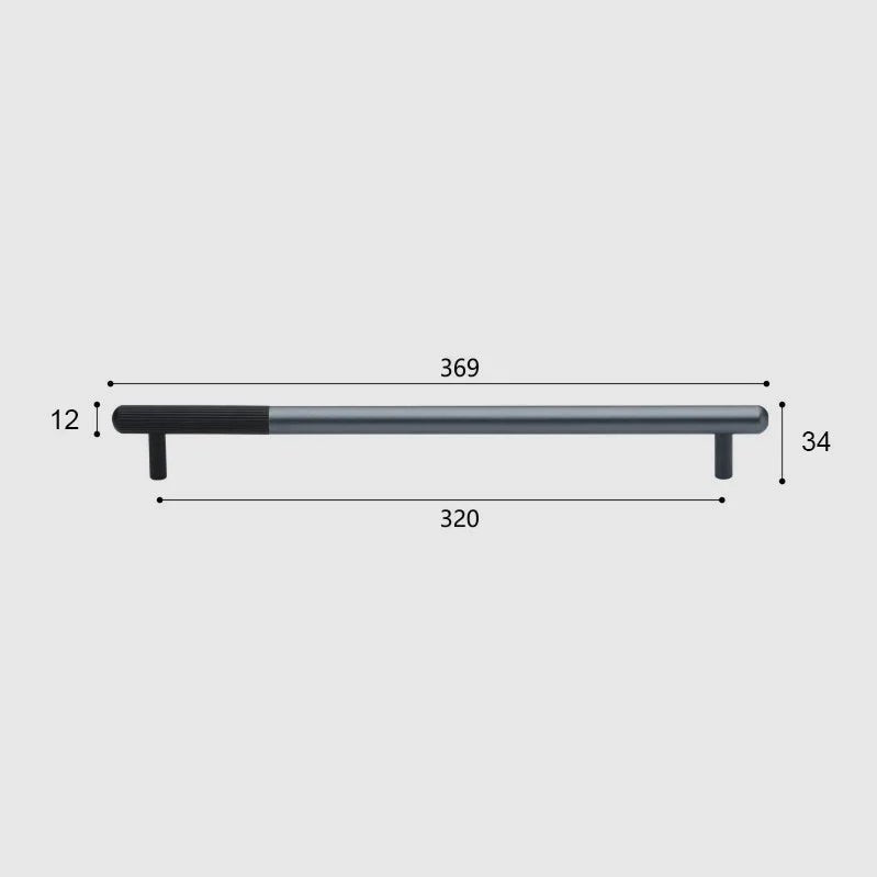 Matte Brown Handle – Modern T-Bar Aluminum Pull  