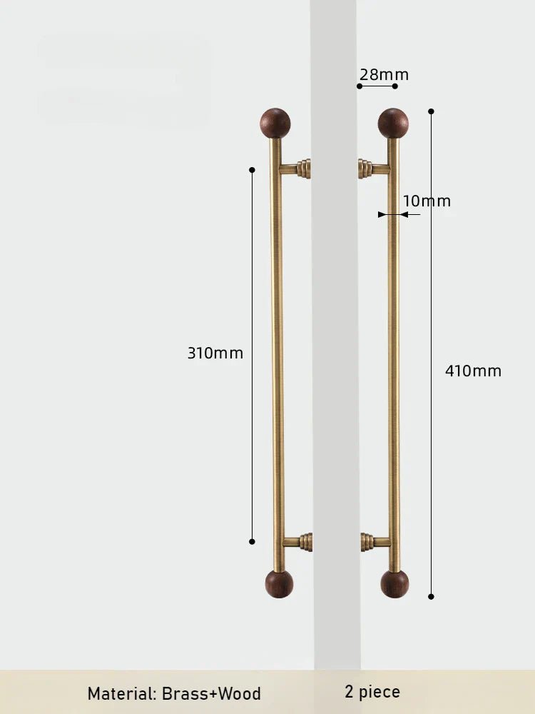 Vintage Brass Bar Handle – 16" Appliance Cabinet Pull  