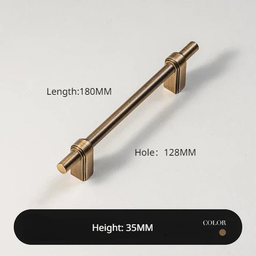 Antique Brass T-Bar Knobs and Pulls for Home Furniture