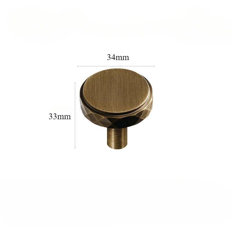 Line Pattern Antique Brass Cabinet Handle