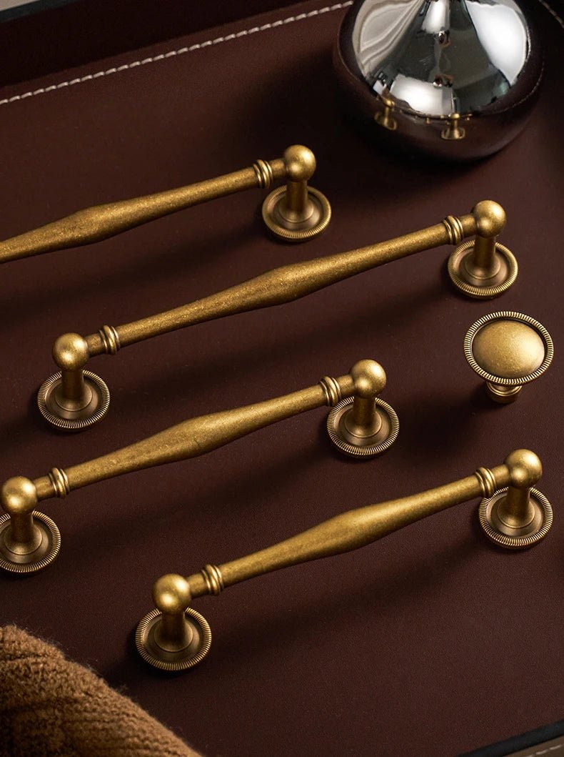 Antique Brass T-Bar Handles – Vintage Drawer Pulls