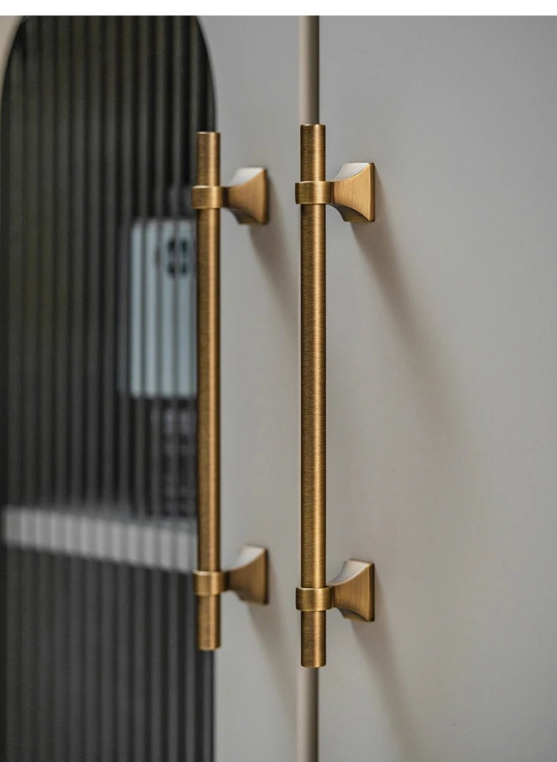 Antique Brass Drawer Pull – Vintage Distressed Cabinet Handle