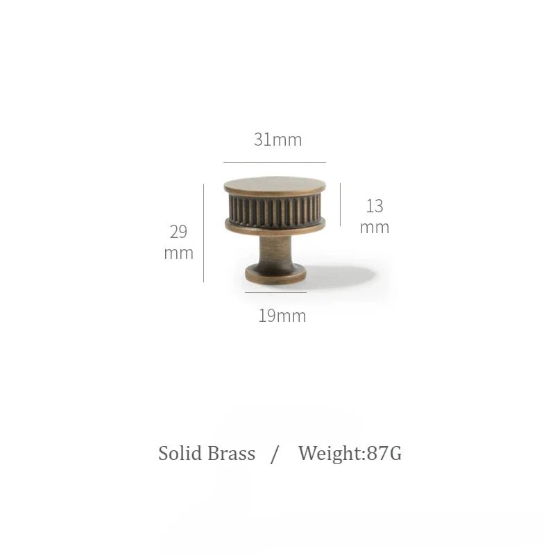 Antique Bronze Brass Knobs – Vintage Pulls for Elegant Cabinet Design