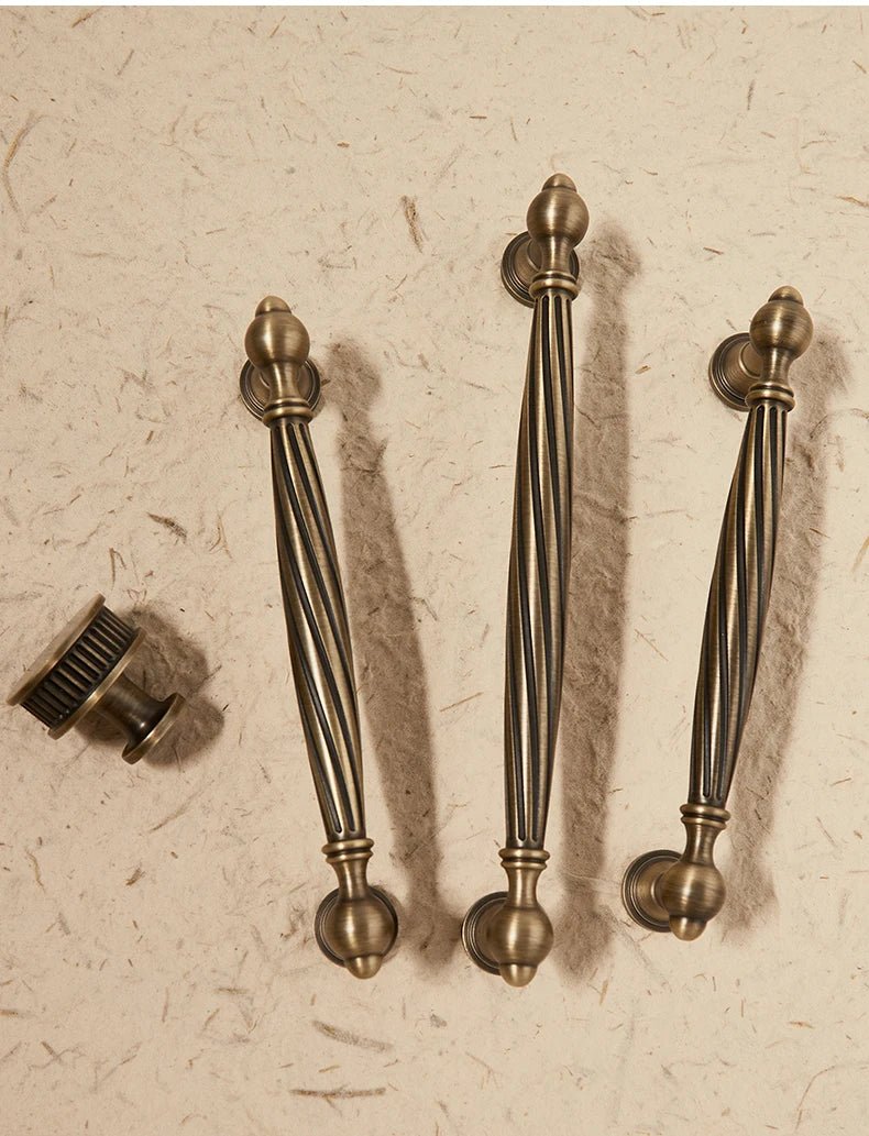 Antique Bronze Brass Knobs – Vintage Drawer Pulls