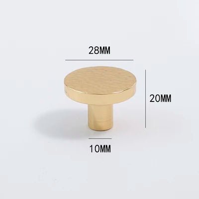 Brass Cabinet Knob – Hand-Hammered Detailing  