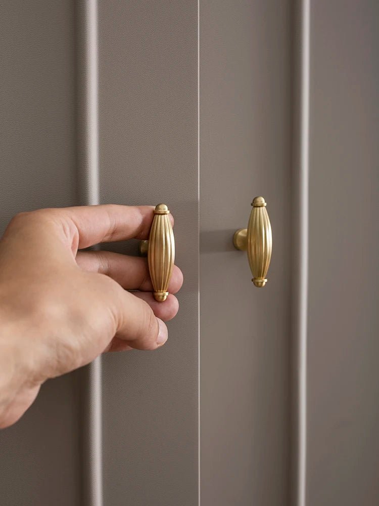 Brass T-Bar Pull - Retro Cabinet Handle