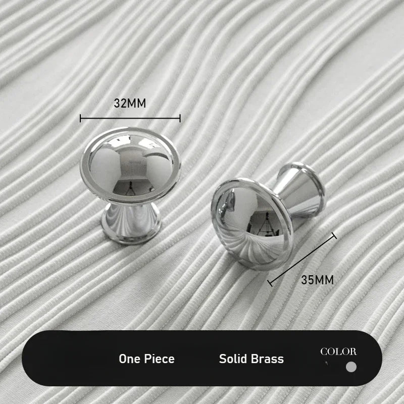 Art Deco T-Bar Brass Pulls – Bright Silver Cabinet Knobs for Style