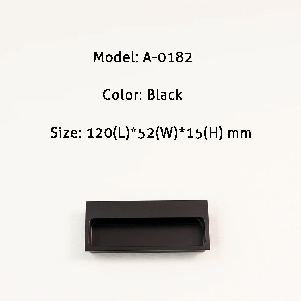 Long Hidden Drawer Handle – 15.75" Black Pull  