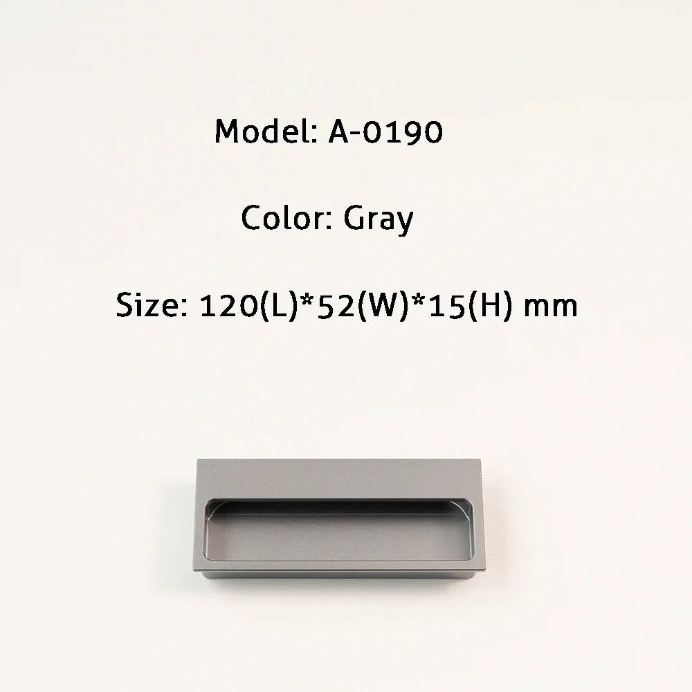 Recessed Drawer Pull – 15.75" Matte Black Brass  