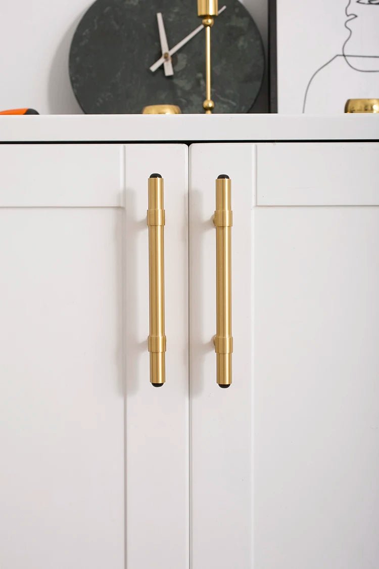 Luxury Black Agate and Brass Drawer Handle  