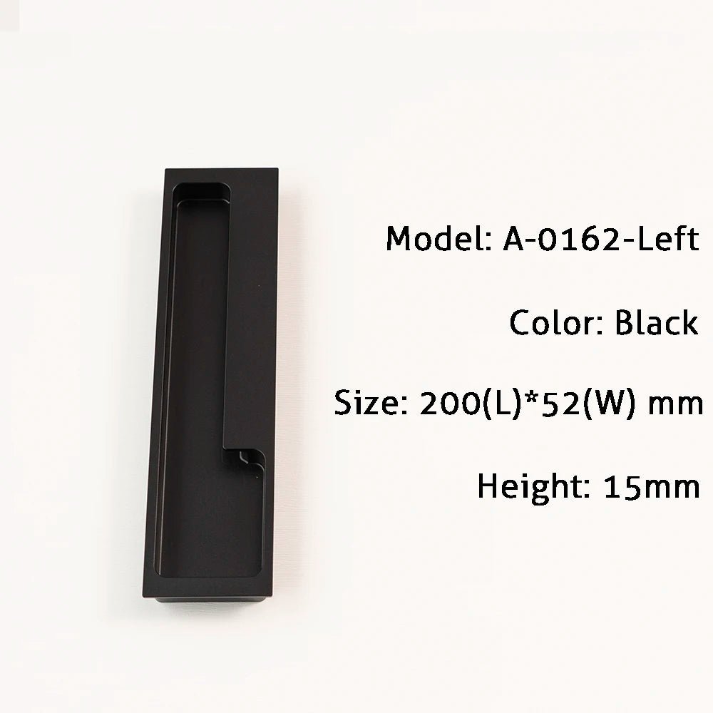 Black Hidden T-Bar Handle – Modern Sliding Pull  