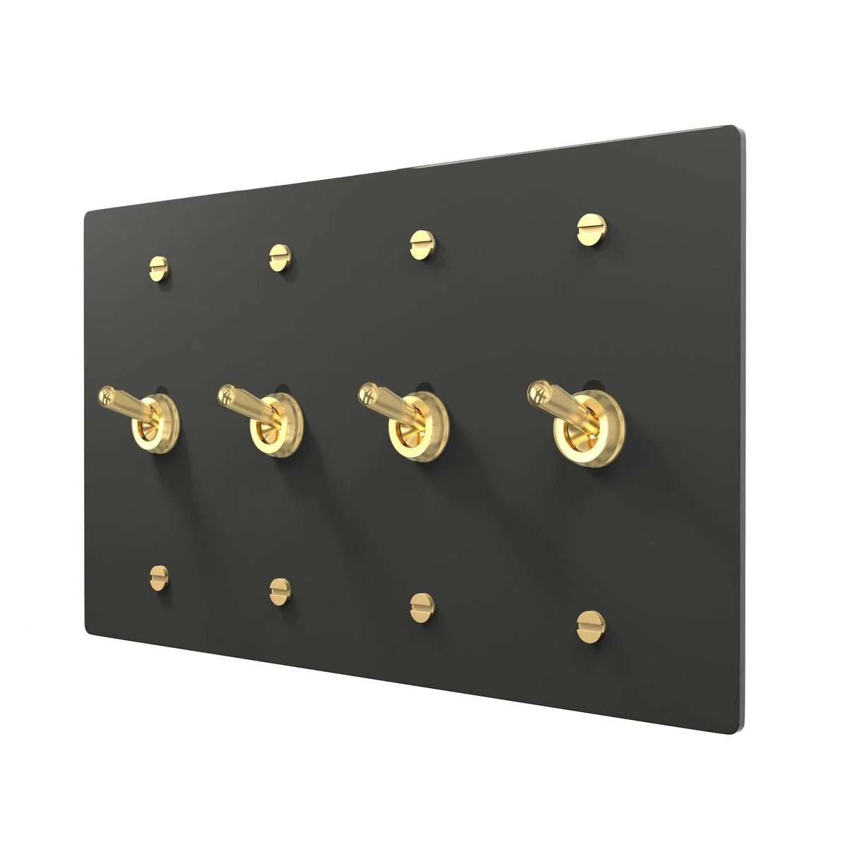 Brass Hardware Toggle - Retro Wall Switch Plate