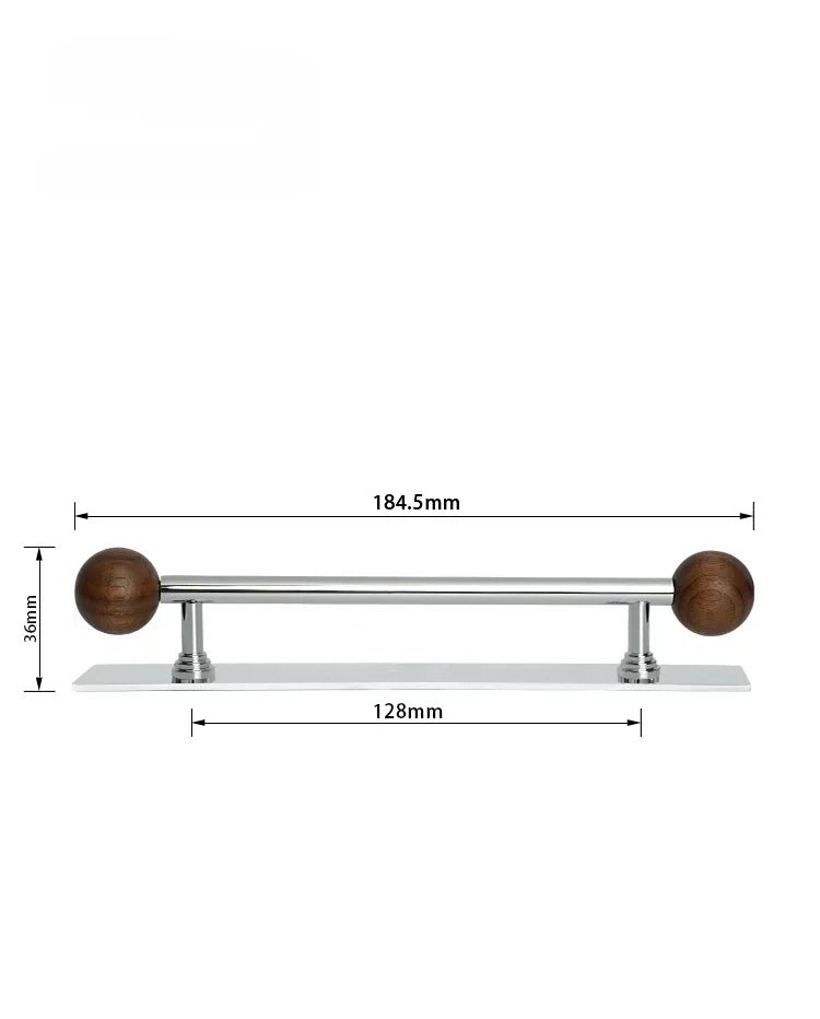 Stylish Brass & Wood Cabinet Handles – 5" Pull Handles for Drawers