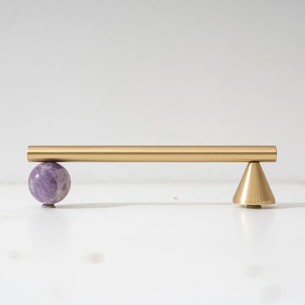 Elegant Kitchen Handle - Crystal Brass Cabinet Knob
