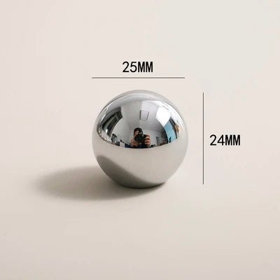 Contemporary Brass Ball Handle – Bright Gold Knob for Cabinet Drawers