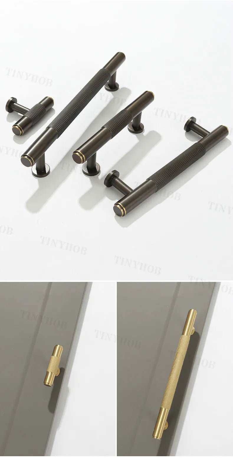 Stylish Bronze & Gray Brass Cabinet Handles