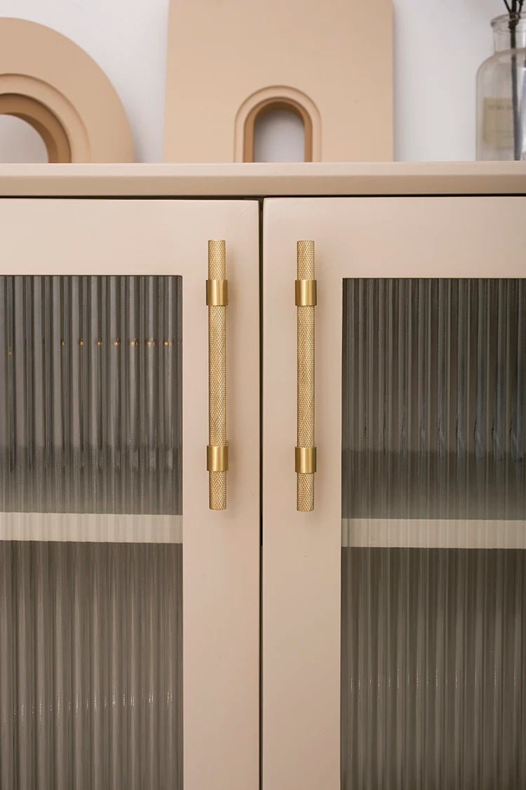Knurled Brass Pulls and Knobs for Stylish Cabinets