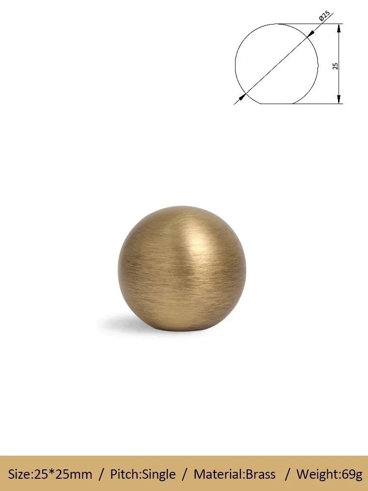Brass Shell Drawer Knob - Bronze Look Handle