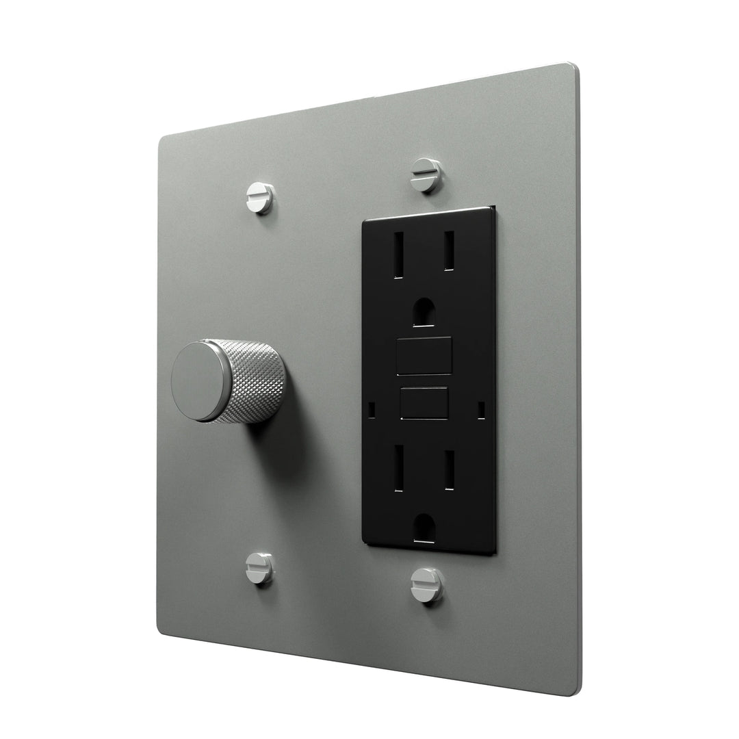 Brass Finish Outlet and Dimmer Plate