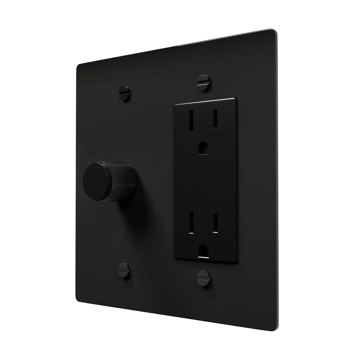 Brass Combo Plate for Outlet and Dimmer Switch