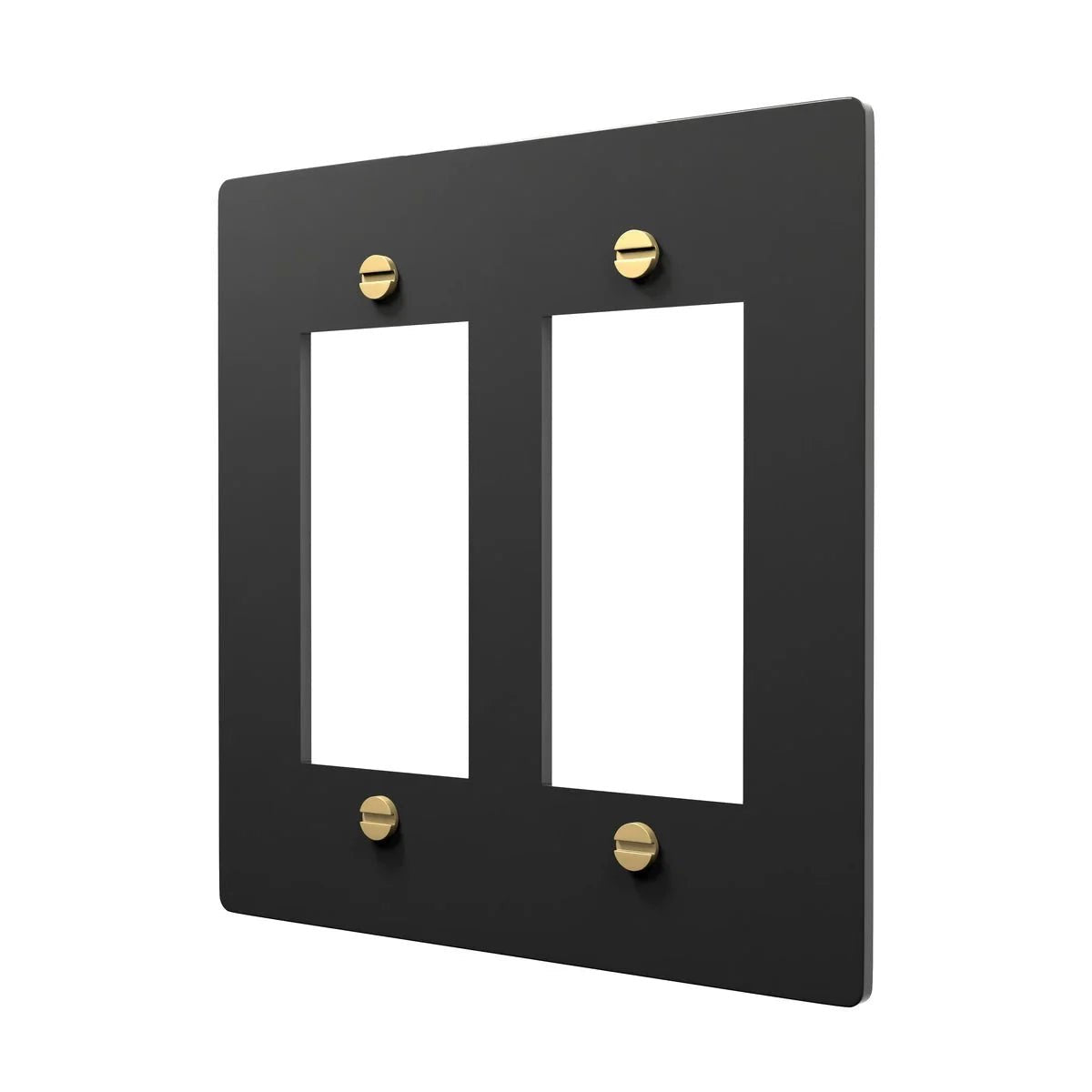 Brass Rectangular Switch Plate - GFCI Outlet