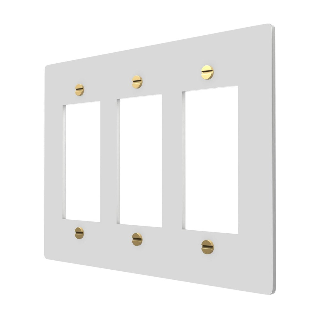 Brass GFCI Switch Plate - Rectangular Design