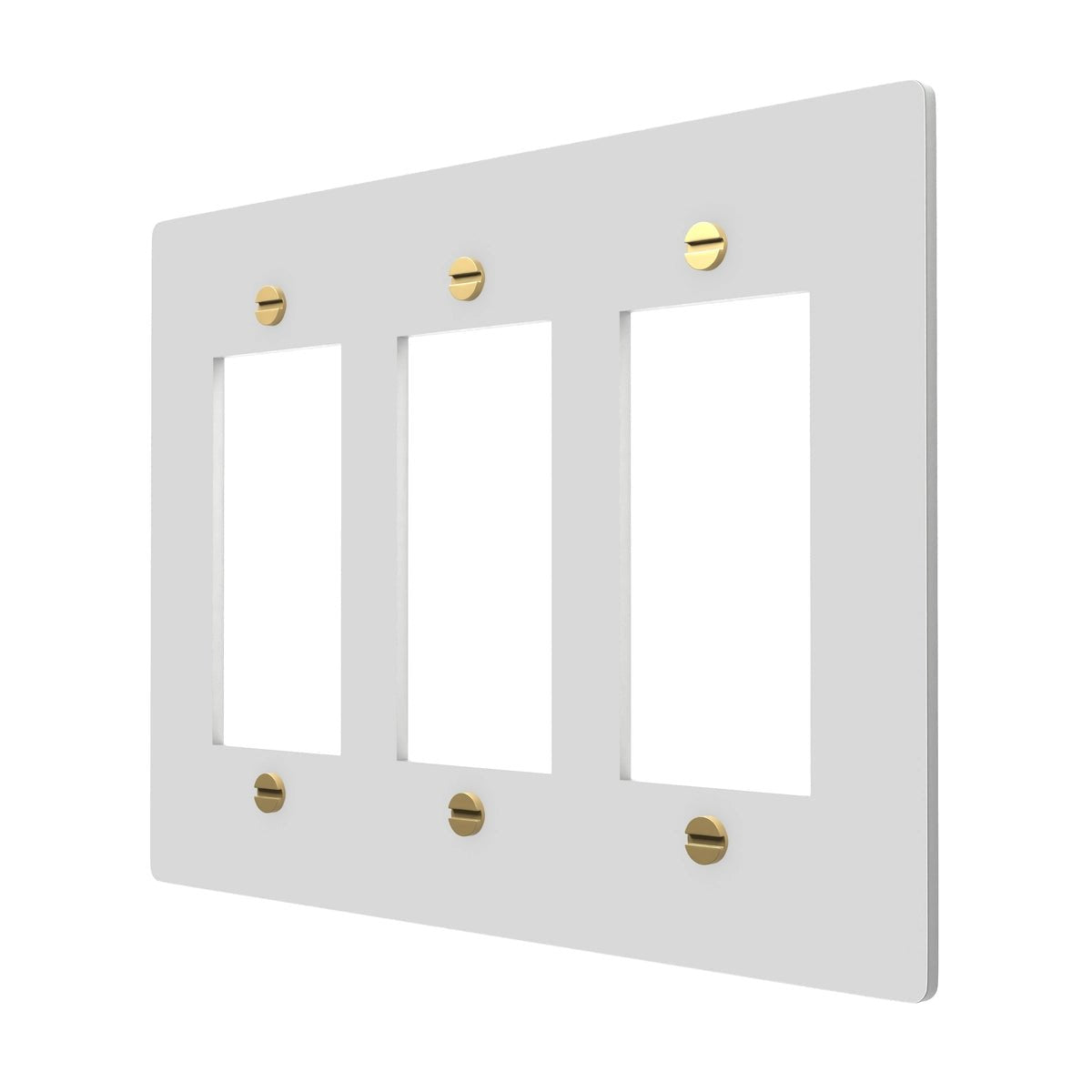 Brass GFCI Switch Plate - Rectangular Design