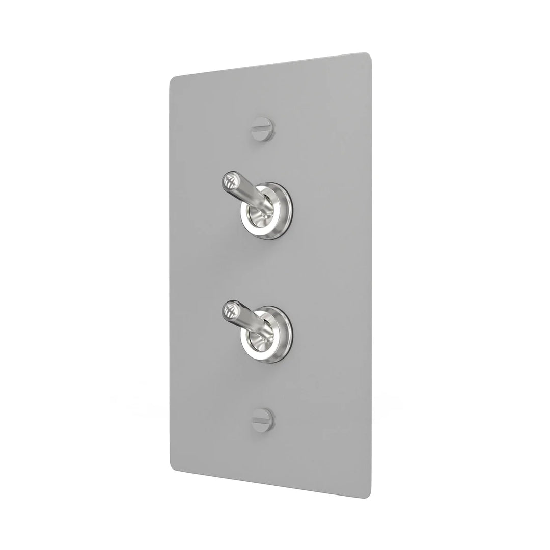 Decorative Brass Switch - Double Retro Toggle