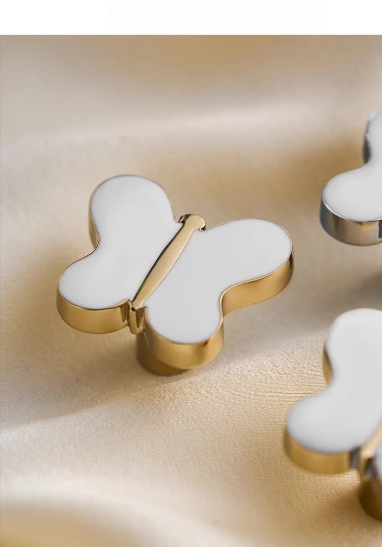 Butterfly Design Brass Knob - Cabinet Handle