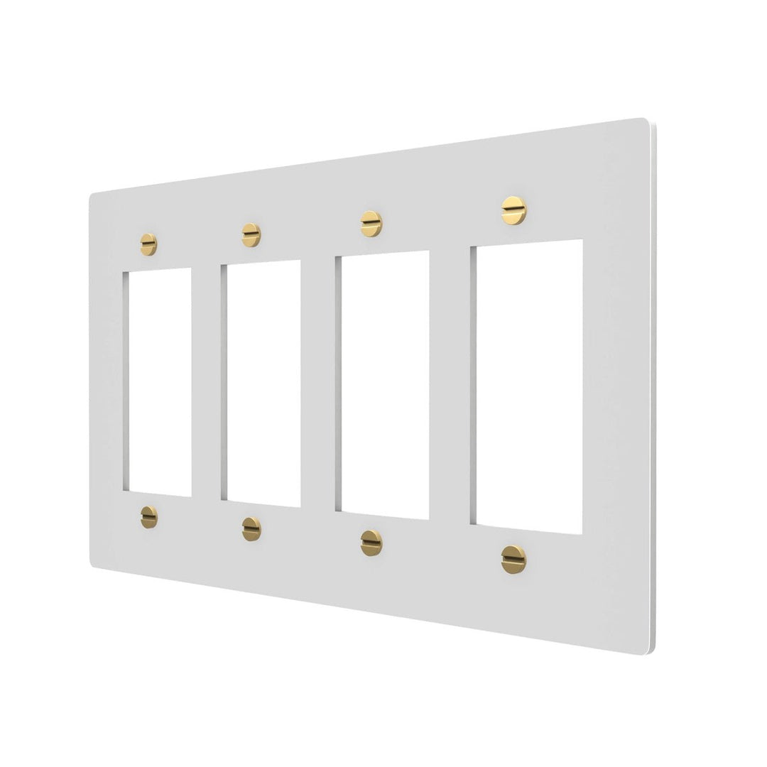 GFCI Wall Plate in Brushed Brass Finish