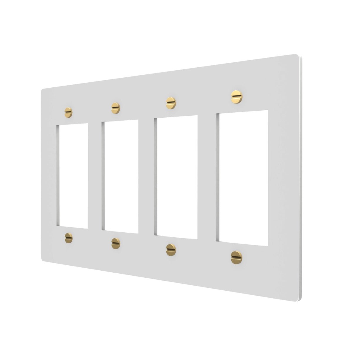 GFCI Wall Plate in Brushed Brass Finish