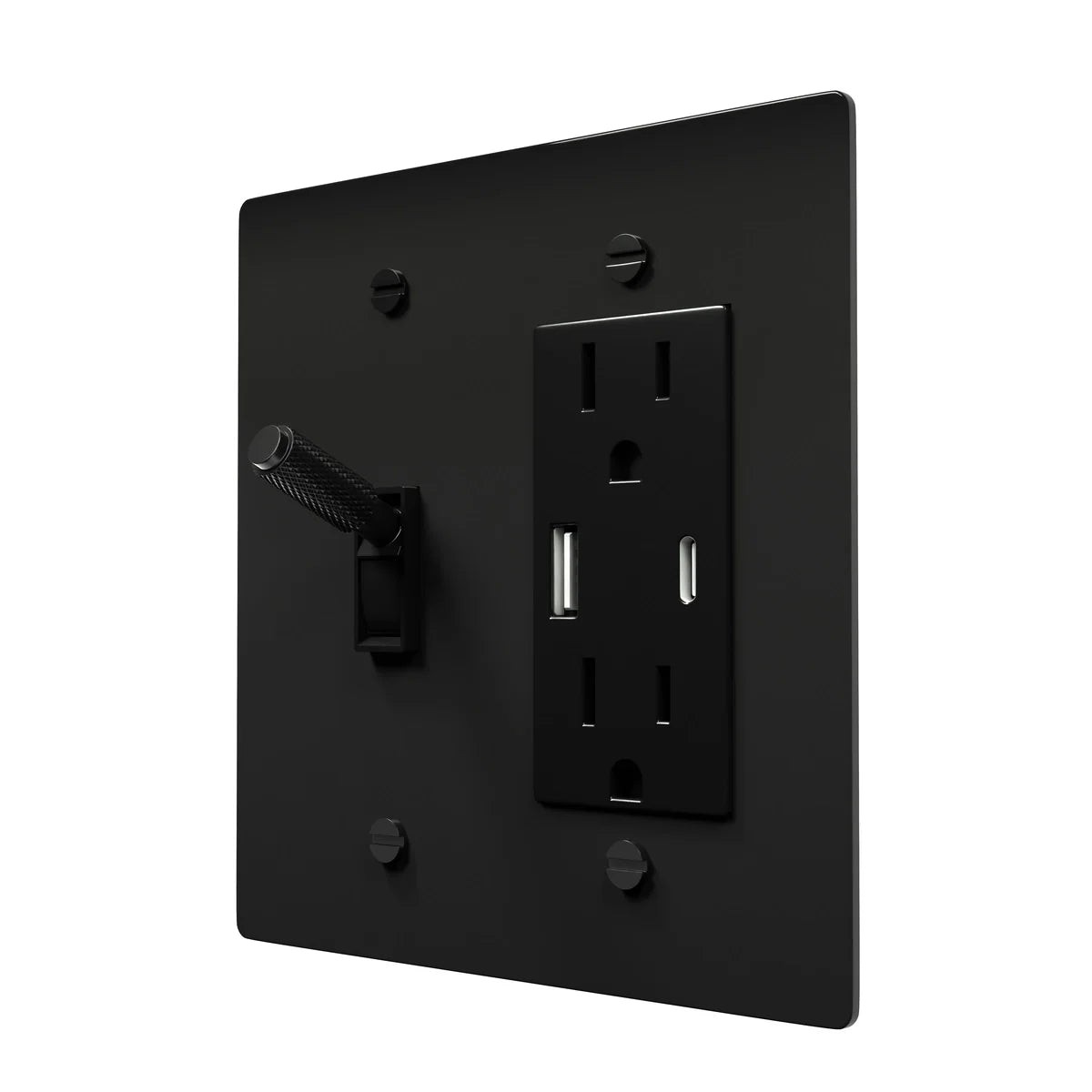Toggle Outlet Wall Plate - Antique Brass Finish
