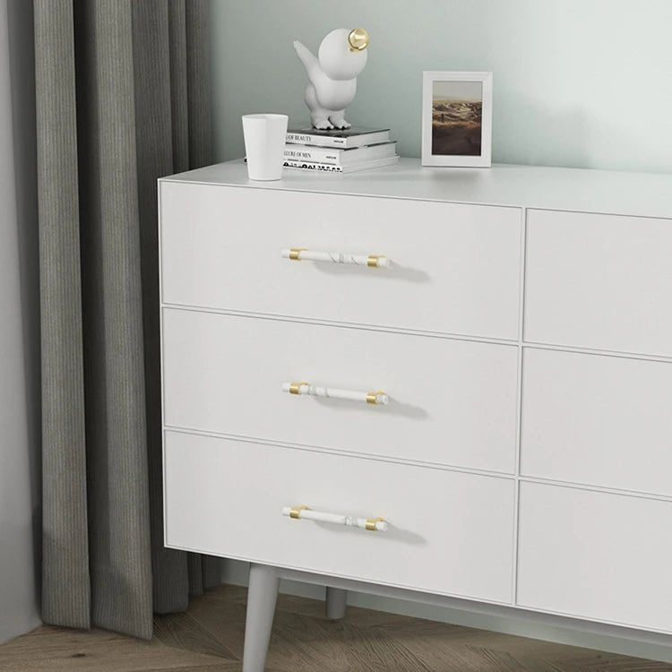 Black Crystal Drawer Pull with Brass T-Bar Handle